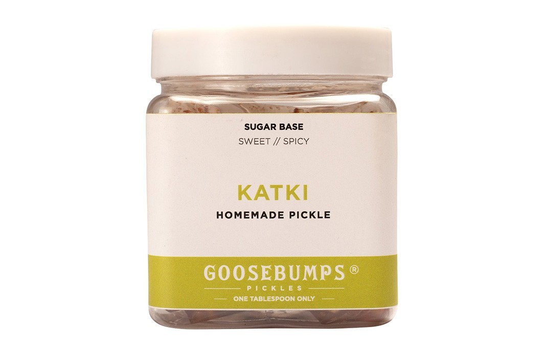 Goosebumps Katki (Sugar Base Sweet / Spicy) Homemade Pickle   Glass Jar  250 grams